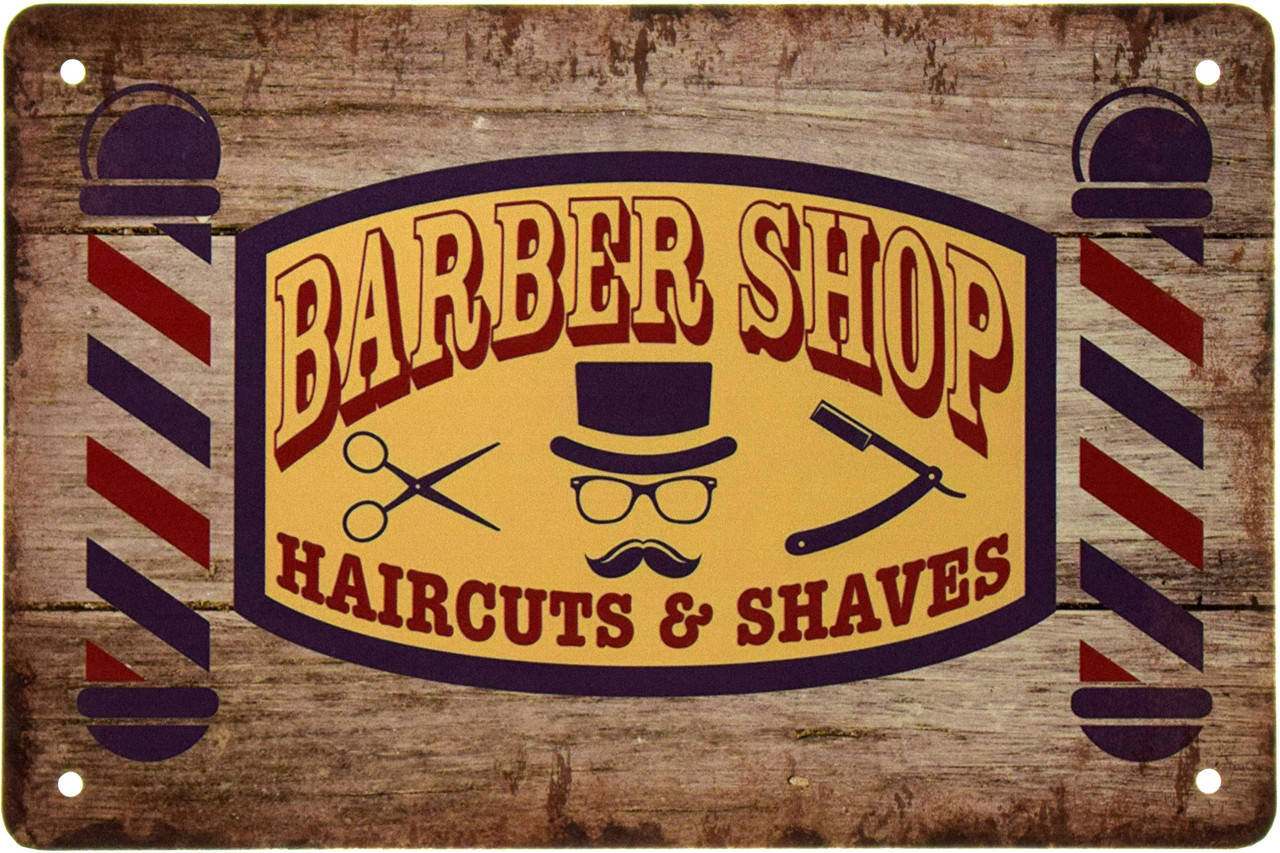 Металлическая табличка "Барбершоп (Стрижка И Бритьё) / Barber Shop (Haircuts & Shaves)" (ms-002494)
Металлическая табличка "Барбершоп (Стрижка И Бритьё) / Barber Shop (Haircuts & Shaves)" (ms-002494)