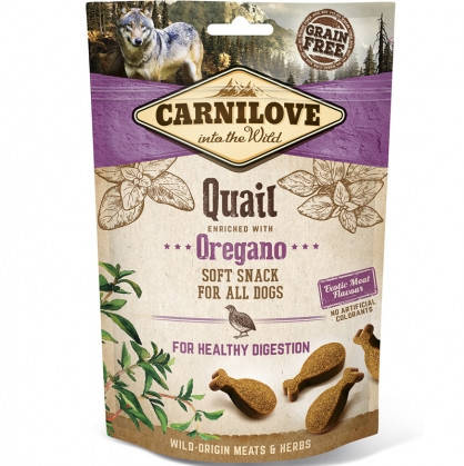 Carnilove Dog Semi-Moist Quail with Oregano Лакомство для собак перепел, орегано, 200г
Carnilove Dog Semi-Moist Quail with Oregano Лакомство для собак перепел, орегано, 200г