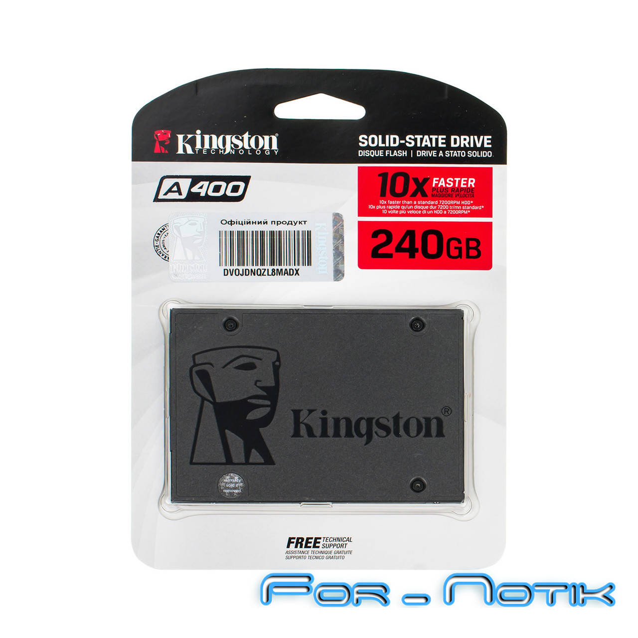 Жесткий диск 2.5" SSD 240Gb Kingston SSDNow A400 Series, SA400S37/240G (2Ch), TLC, SATA-III 6Gb/s Rev3.0,
Жесткий диск 2.5" SSD 240Gb Kingston SSDNow A400 Series, SA400S37/240G (2Ch), TLC, SATA-III 6Gb/s Rev3.0,
