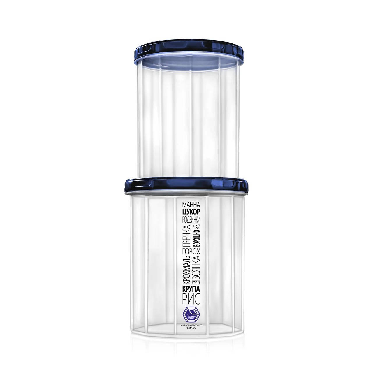 Набор ёмкостей для сыпучих продуктов с синей крышкой — объём 1 л + 1.5 л, Прозрачный
Набор ёмкостей для сыпучих продуктов с синей крышкой — объём 1 л + 1.5 л, Прозрачный