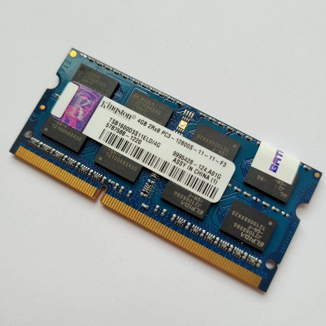 Оперативная память для ноутбука Kingston SODIMM DDR3 4Gb 1600MHz 12800s CL11 (TSB1600D3S11ELD/4G) Б/У
Оперативная память для ноутбука Kingston SODIMM DDR3 4Gb 1600MHz 12800s CL11 (TSB1600D3S11ELD/4G) Б/У