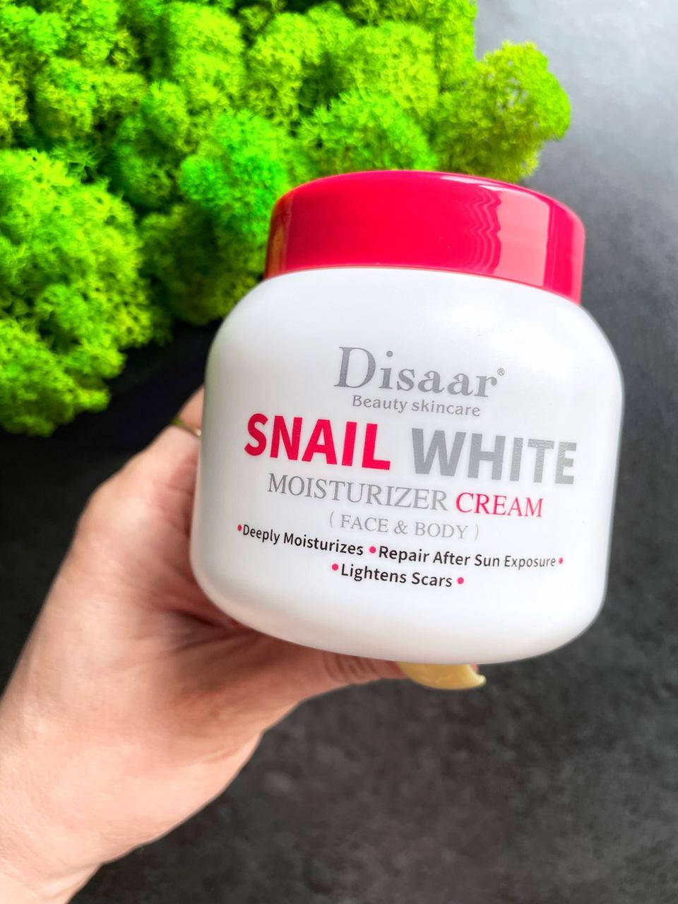 Отбеливающий крем для лица и тела с муцином улитки Snail White Moisturizing Cream Face&body
Отбеливающий крем для лица и тела с муцином улитки Snail White Moisturizing Cream Face&body