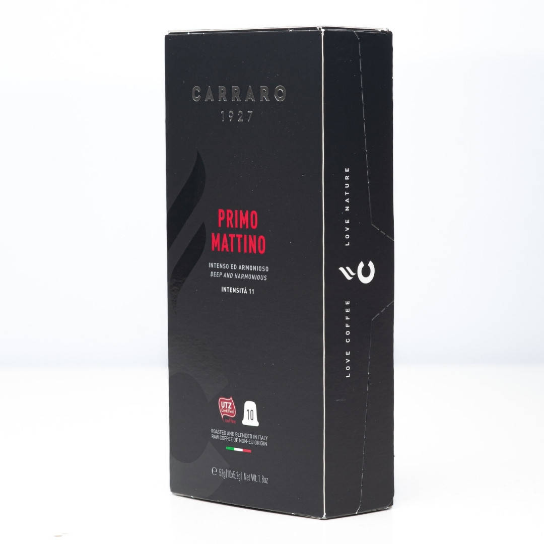 Кофе в капсулах Nespresso Primo Mattino арабика 30%, робуста 70% ,10 капсул.Carraro caffe S.p.A Italia
Кофе в капсулах Nespresso Primo Mattino арабика 30%, робуста 70% ,10 капсул.Carraro caffe S.p.A Italia