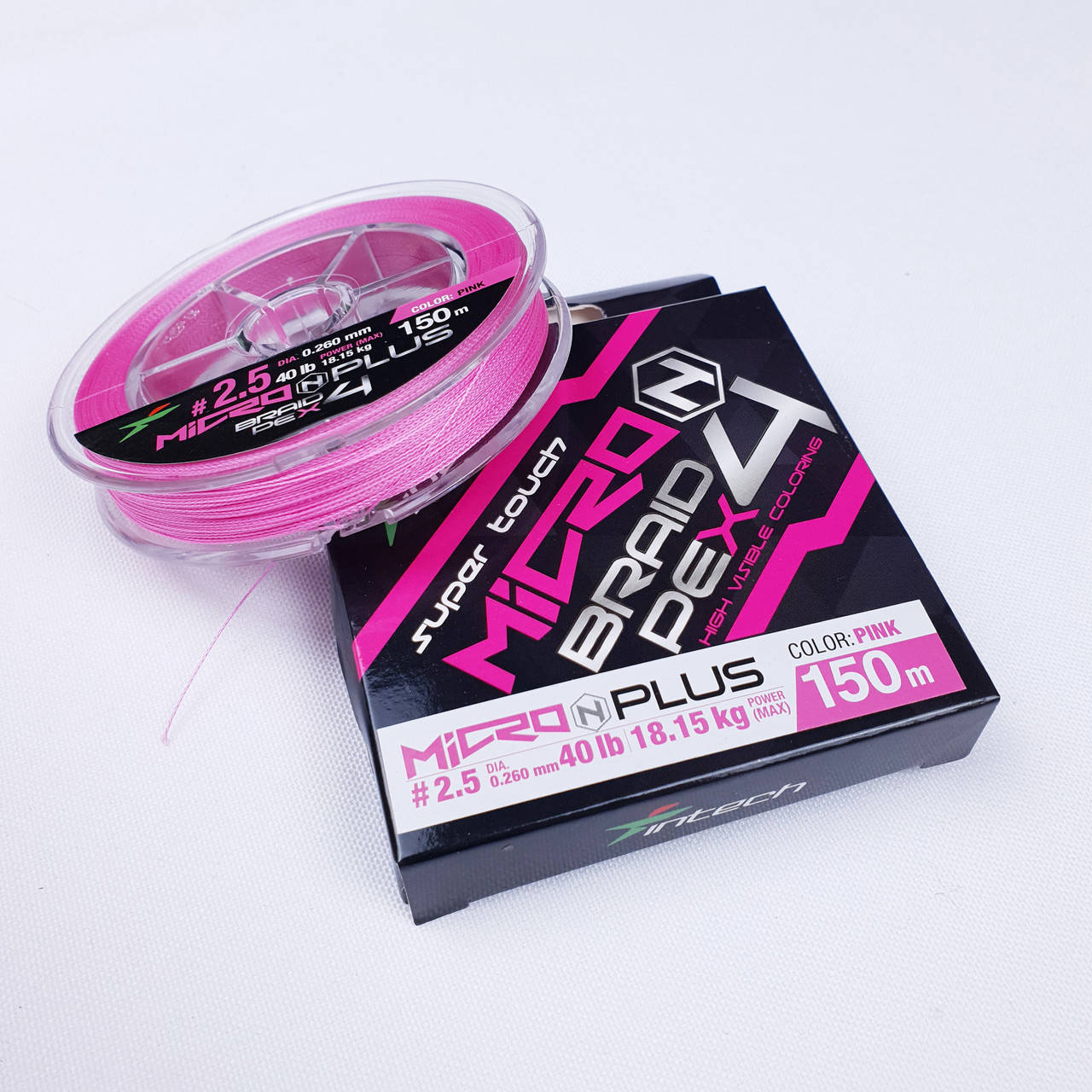 Плетеный рыболовный шнур для тяжелого джига, твичинга Intech MicroN Plus PE X4 150m #2.0, Розовый
Плетеный рыболовный шнур для тяжелого джига, твичинга Intech MicroN Plus PE X4 150m #2.0, Розовый