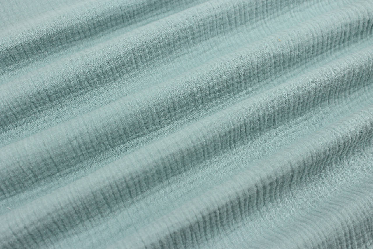 Муслин однотонный двухслойный жатый, цвет шалфейный, ширина 140 см № МЖ-3-21 
Муслин однотонный двухслойный жатый, цвет шалфейный, ширина 140 см № МЖ-3-21