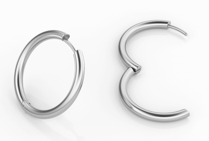 Cерьга кольцо для пирсинга (носа,ушей,губ) 2,5*8 мм 1шт 
Cерьга кольцо для пирсинга (носа,ушей,губ) 2,5*8 мм 1шт