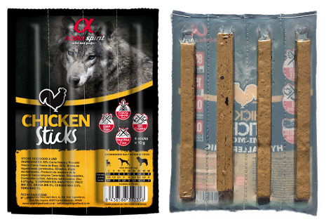 Снек Alpha Spirit Sticks Chicken, корм-лакомство для собак, палочки с курицей 1шт
Снек Alpha Spirit Sticks Chicken, корм-лакомство для собак, палочки с курицей 1шт