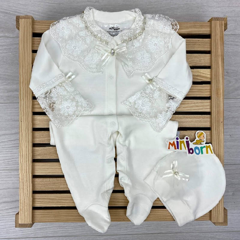 Комбинезон праздничный для девочки 56-68 см (0-6м), 2 цвета 
Комбинезон праздничный для девочки 56-68 см (0-6м), 2 цвета