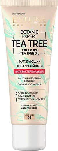Матирующий антибактериальный тональный крем 3в1 Eveline Botanic Expert 03 Light Beige 30 мл
Матирующий антибактериальный тональный крем 3в1 Eveline Botanic Expert 03 Light Beige 30 мл