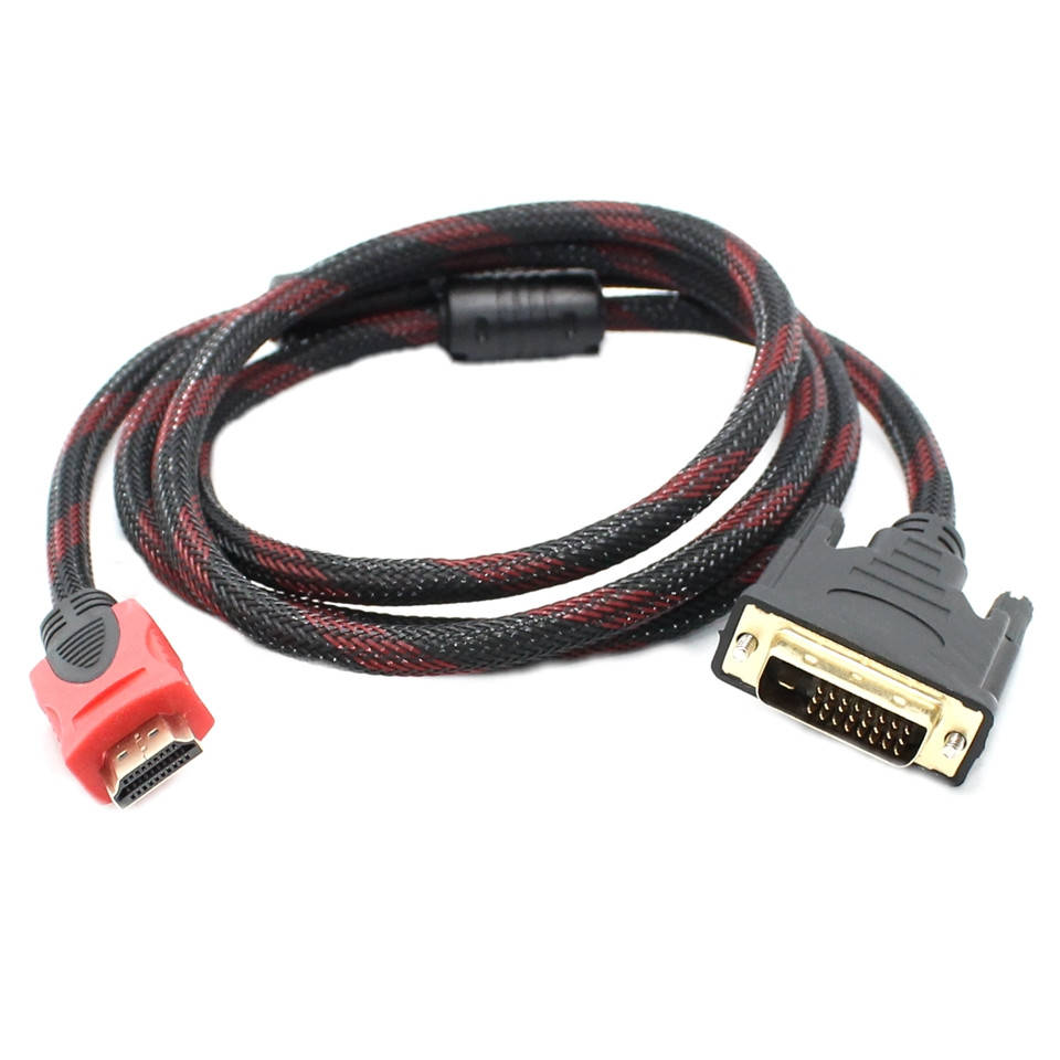 Кабель переходник HDMI to DVI-D 1.5 метра Dual Link Мультимедийный шнур с ферритовыми фильтрами, Черный
Кабель переходник HDMI to DVI-D 1.5 метра Dual Link Мультимедийный шнур с ферритовыми фильтрами, Черный