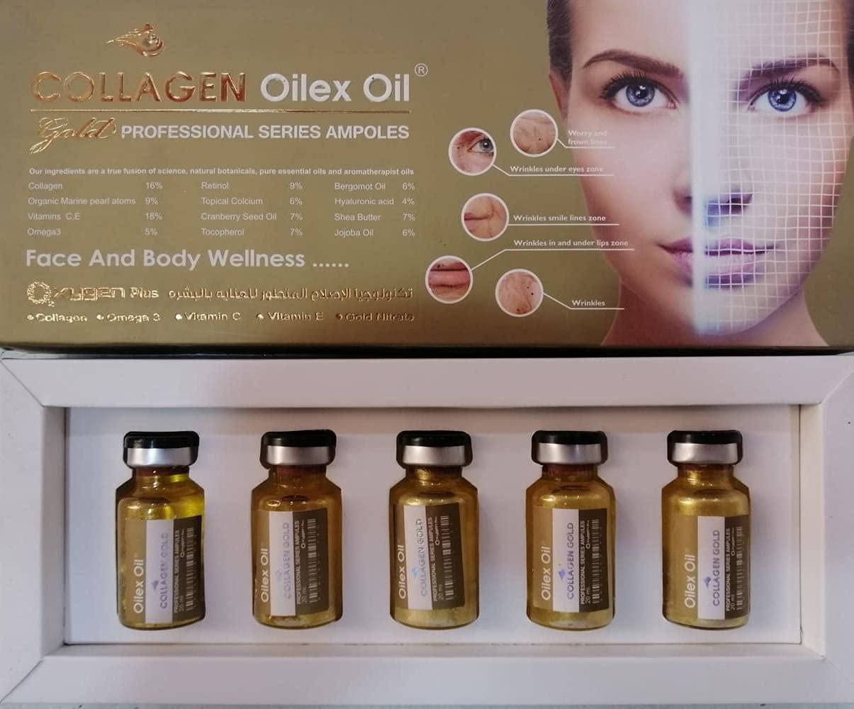 Collagen Oilex Oil Gold Professional Series Ampoles 20 ml Жидкий коллаген для лица от морщин
Collagen Oilex Oil Gold Professional Series Ampoles 20 ml Жидкий коллаген для лица от морщин