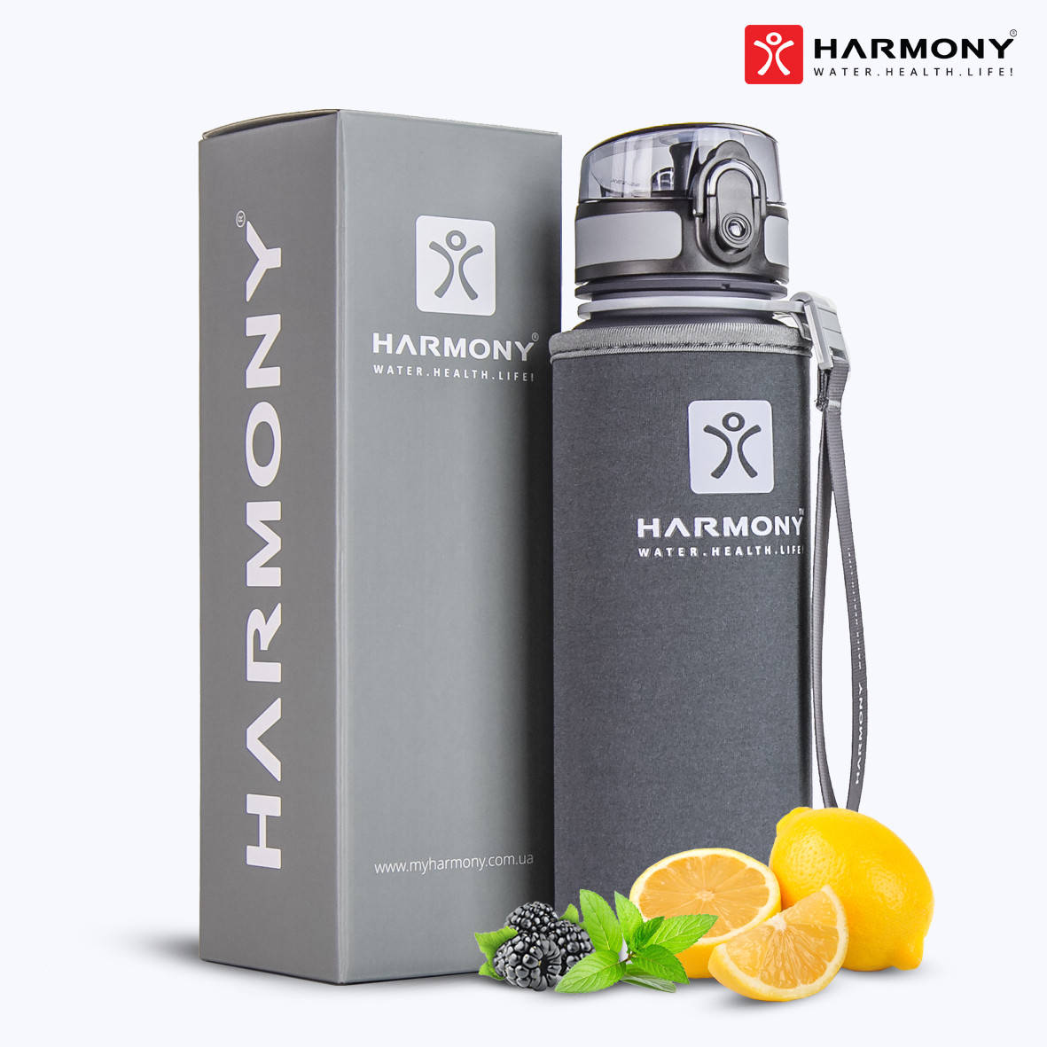 Бутылка для воды Harmony Total Graphite 0,5 л. с контейнером для фруктов и защитным неопреновым чехлом.
Бутылка для воды Harmony Total Graphite 0,5 л. с контейнером для фруктов и защитным неопреновым чехлом.