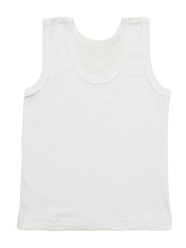 Майка бельевая белая для мальчика или девочки 60 (110см-116см), Белый 
Майка бельевая белая для мальчика или девочки 60 (110см-116см), Белый