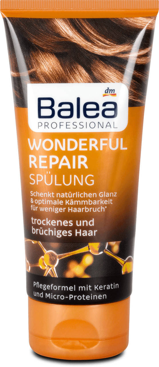 Кондиционер бальзам для восстановления и питания волос Balea Professional Spulung Wonderful Repair
Кондиционер бальзам для восстановления и питания волос Balea Professional Spulung Wonderful Repair