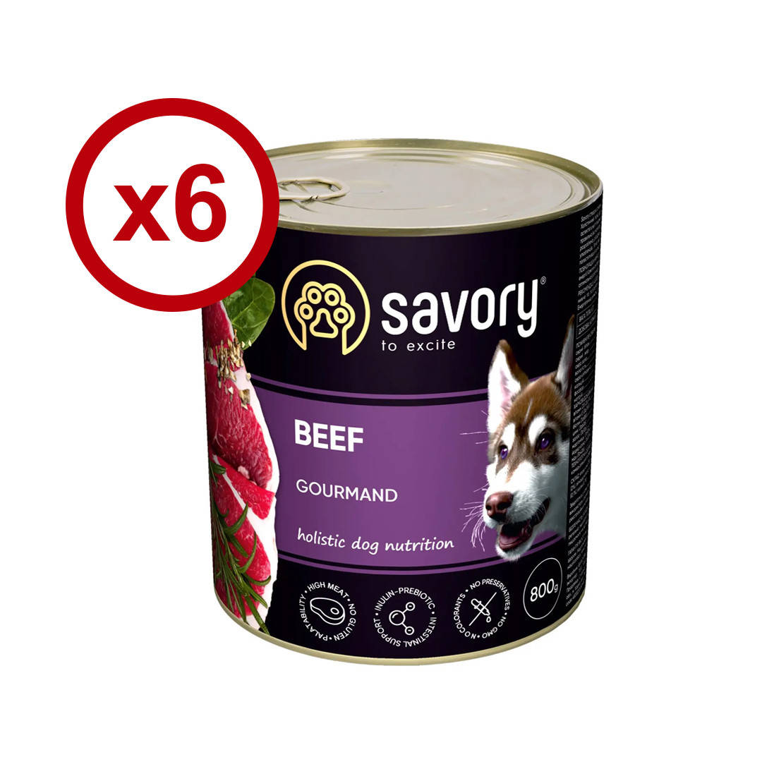 Savory влажный корм для собак 800г*6 шт (говядина)
Savory влажный корм для собак 800г*6 шт (говядина)