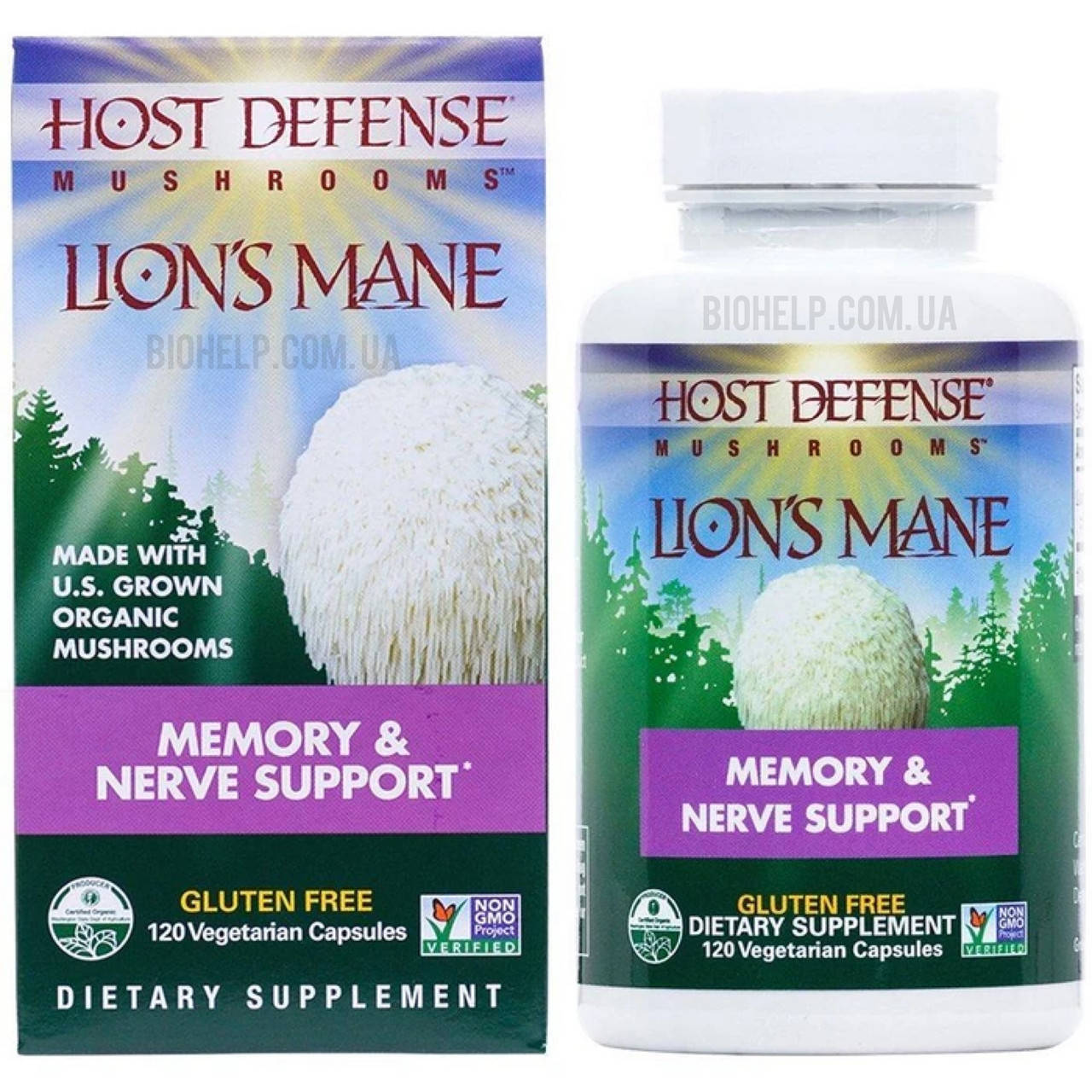 Fungi Perfecti Host Defense Lion's Mane Ежовик гребенчатый підтримка мозку і нервів 120 капс. США
Fungi Perfecti Host Defense Lion's Mane Ежовик гребенчатый підтримка мозку і нервів 120 капс. США