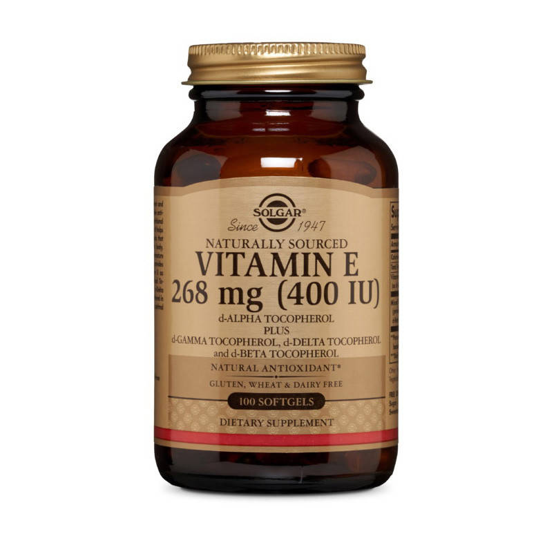 Витамин Е (d-альфа-токоферол) Solgar Vitamin E 400 IU (100 softgels) без добавок
Витамин Е (d-альфа-токоферол) Solgar Vitamin E 400 IU (100 softgels) без добавок