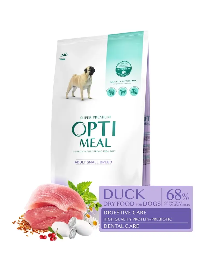Сухой корм Optimeal Adult Dogs Small Duck Сухой корм для взрослых собак малых пород - утка 12 кг
Сухой корм Optimeal Adult Dogs Small Duck Сухой корм для взрослых собак малых пород - утка 12 кг