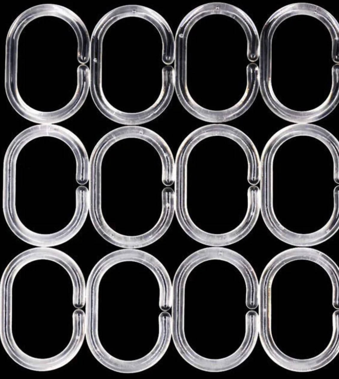 Кольца для штор в ванную 12шт прозрачные
Кольца для штор в ванную 12шт прозрачные