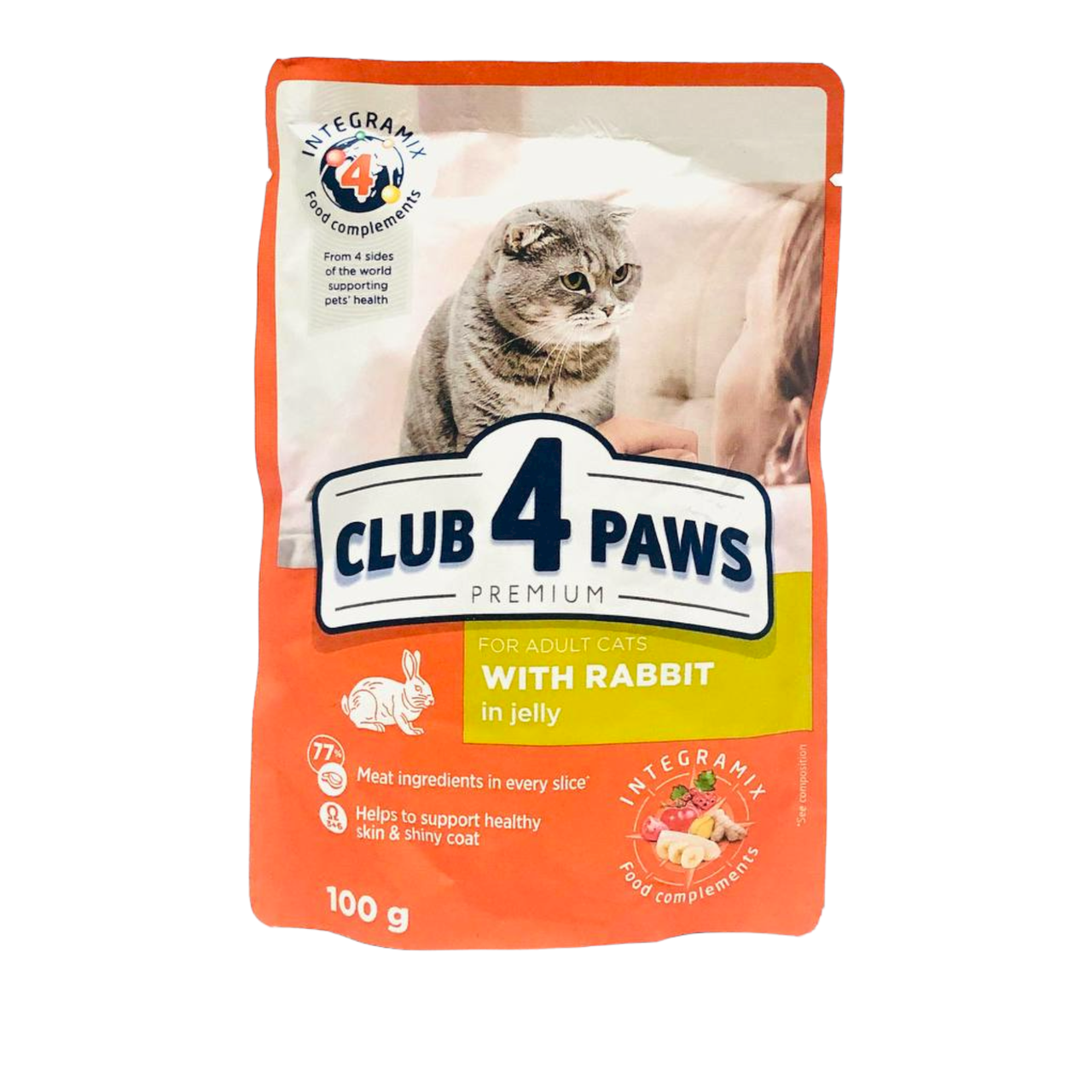 Влажный корм для взрослых кошек Club 4 Paws (Клуб 4 Лапы) Премиум 100 г С кроликом в желе
Влажный корм для взрослых кошек Club 4 Paws (Клуб 4 Лапы) Премиум 100 г С кроликом в желе
