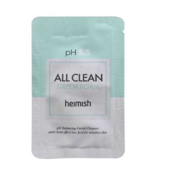 Слабокислотный гель для умывания для чувствительной кожи Heimish pH 5.5 All Clean Green Foam, 1 мл
Слабокислотный гель для умывания для чувствительной кожи Heimish pH 5.5 All Clean Green Foam, 1 мл