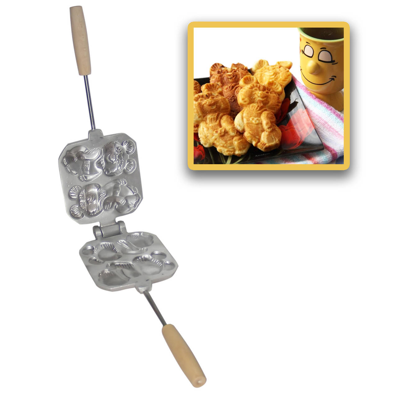 Форма для выпечки двух цельных олимпийских мишек
Форма для выпечки двух цельных олимпийских мишек