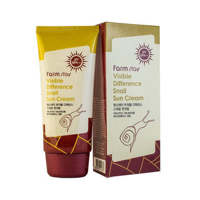 Солнцезащитный крем с муцином улитки La Ferme FARM STAY Visible Difference Snail Sun Cream SPF50 PA+++, 70g 
Солнцезащитный крем с муцином улитки La Ferme FARM STAY Visible Difference Snail Sun Cream SPF50 PA+++, 70g