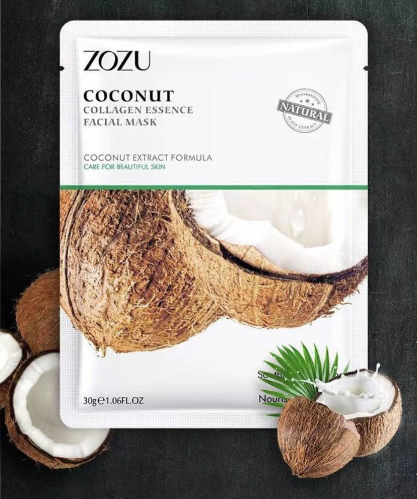 Маска тканевая для кожи лица с экстрактом кокоса Zozu Coconut Collagen Essence Facial Mask.
Маска тканевая для кожи лица с экстрактом кокоса Zozu Coconut Collagen Essence Facial Mask.
