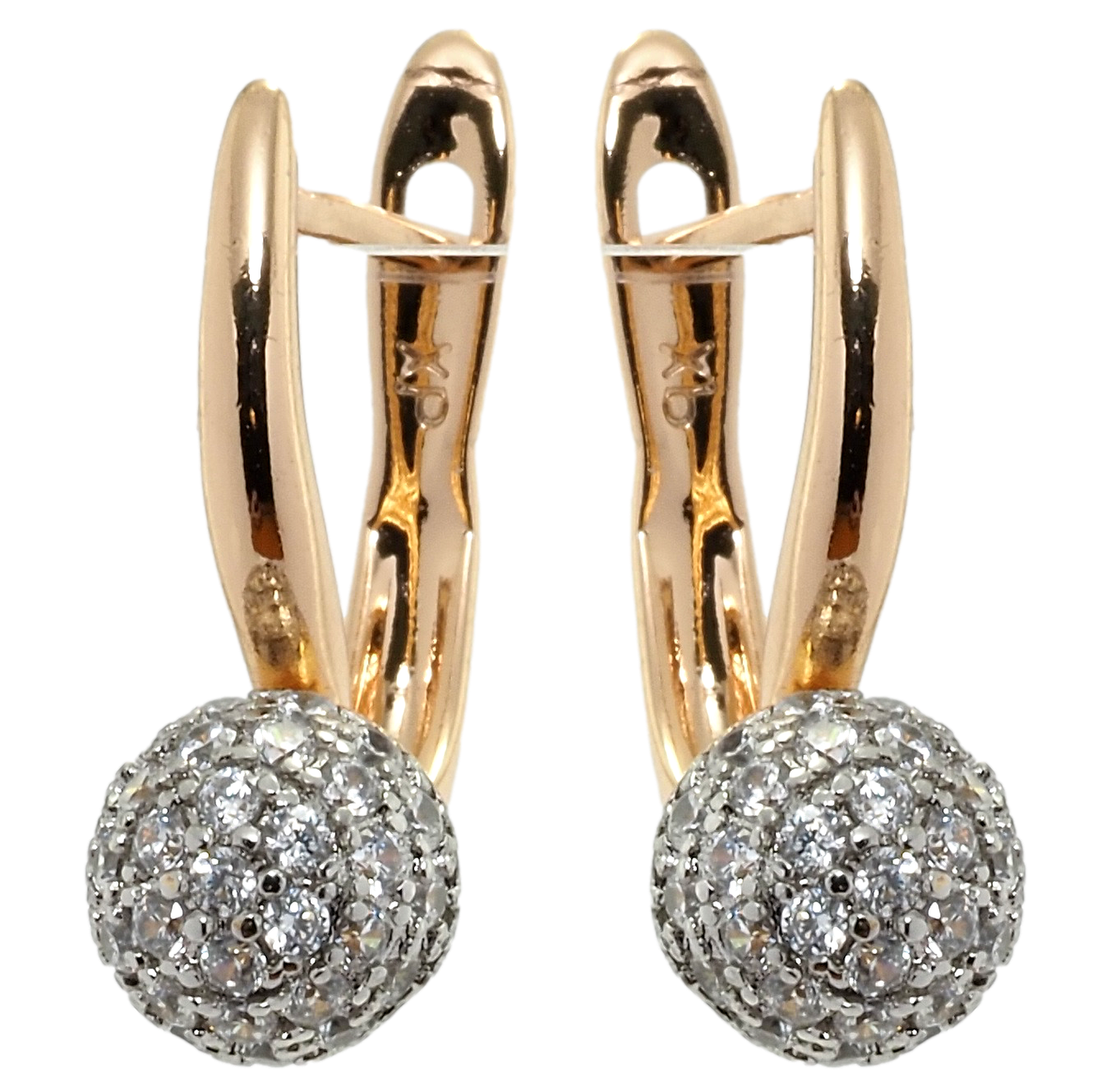 Серьги Xuping Позолота 18K + Родий английский замок "Шарики с цирконием"
Серьги Xuping Позолота 18K + Родий английский замок "Шарики с цирконием"