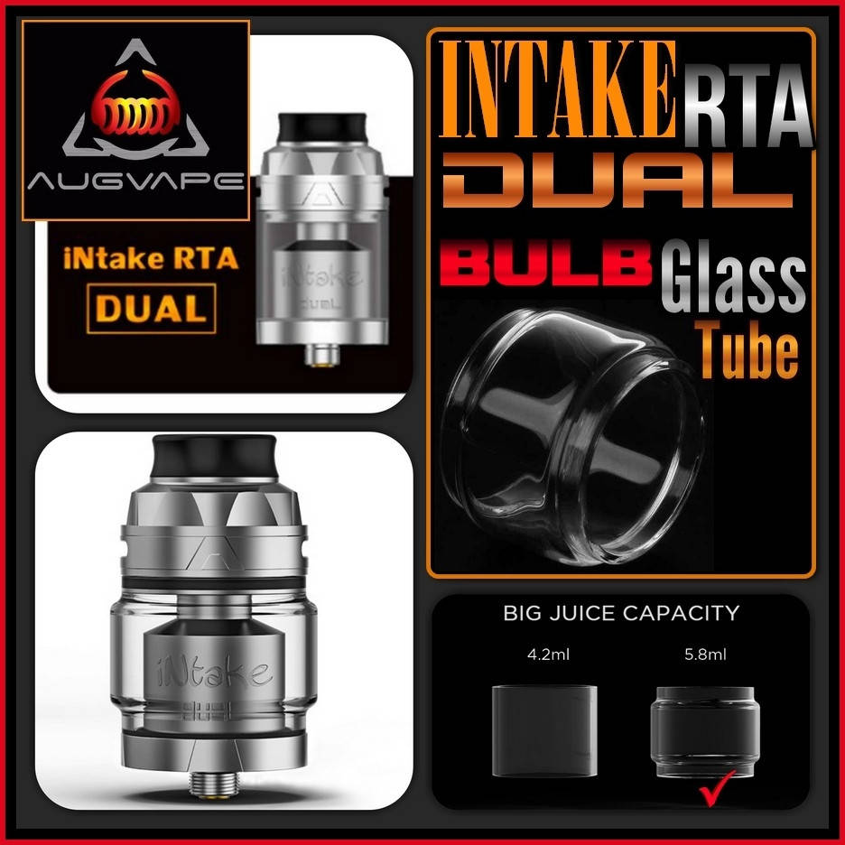 Intake Dual RTA BULB Glass Tube 5.8ml. Колба для увеличения вместимости бака.
Intake Dual RTA BULB Glass Tube 5.8ml. Колба для увеличения вместимости бака.