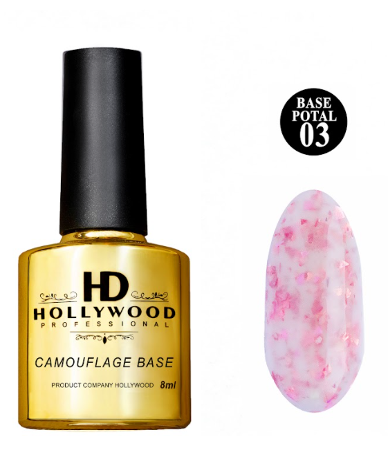 База для гель-лака камуфлирующая, каучуковая HD Hollywood Camouflage Base Potal №03 8 мл
База для гель-лака камуфлирующая, каучуковая HD Hollywood Camouflage Base Potal №03 8 мл