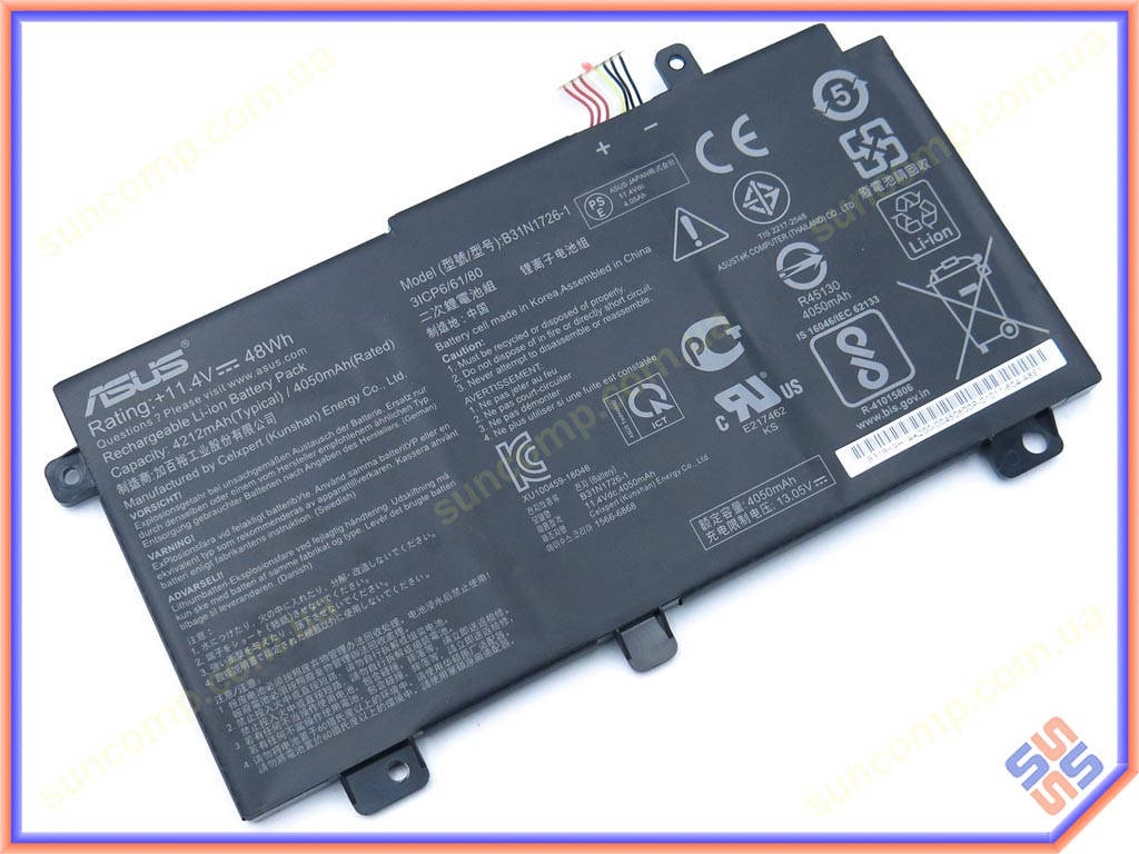 Батарея B31N1726 для ASUS FX504GD, FX504GE, FX504GM, FX80GM, FX80GD (11.4V 4210mAh) Original
Батарея B31N1726 для ASUS FX504GD, FX504GE, FX504GM, FX80GM, FX80GD (11.4V 4210mAh) Original