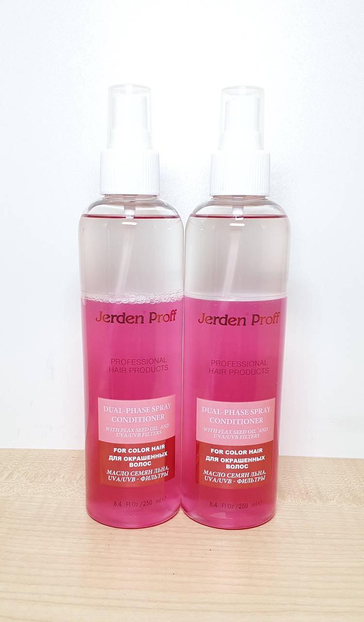 Спрей-кондиционер двухфазный для окрашенных волос - Jerden Proff Hair Care Spray Conditioner 250ml
Спрей-кондиционер двухфазный для окрашенных волос - Jerden Proff Hair Care Spray Conditioner 250ml