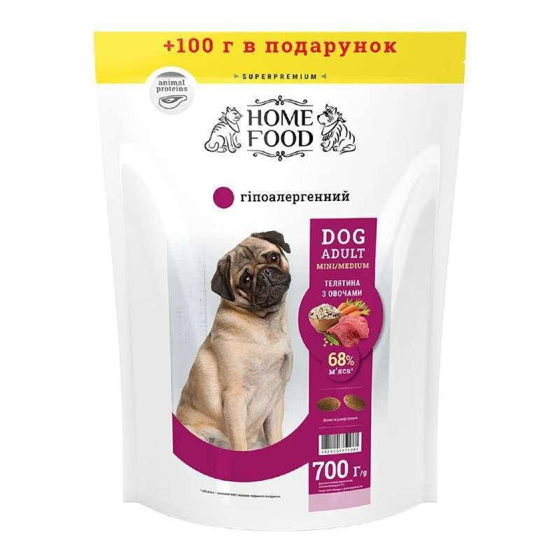Home Food (Хом Фуд) - сухой корм для взрослых собак (Телятина з Овощами и Душистыми Травами) 700+100гр
Home Food (Хом Фуд) - сухой корм для взрослых собак (Телятина з Овощами и Душистыми Травами) 700+100гр