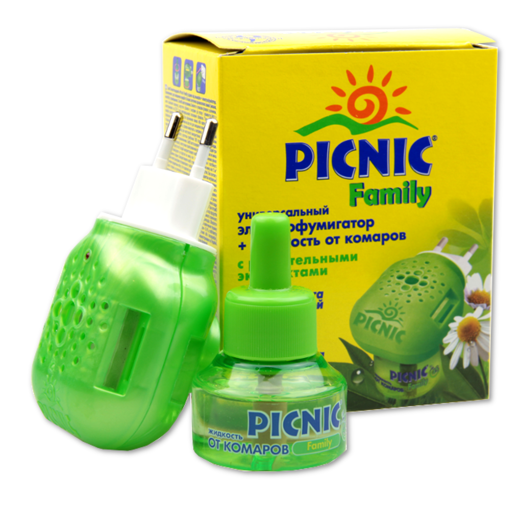 Комплект от комаров Picnic Family с универсальным фумигатором и жидкостью на 45 ночей
Комплект от комаров Picnic Family с универсальным фумигатором и жидкостью на 45 ночей