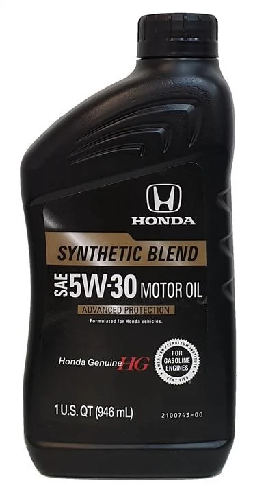 Моторное масло Honda Motor Oil Synthetic Blend 5W-30 0.946л 
Моторное масло Honda Motor Oil Synthetic Blend 5W-30 0.946л