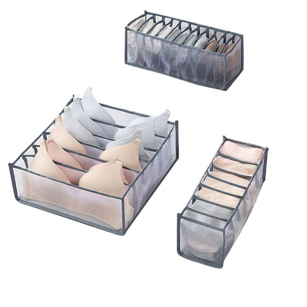 Органайзер для нижнего белья Supretto нейлоновый набор 3 шт., Серый
Органайзер для нижнего белья Supretto нейлоновый набор 3 шт., Серый