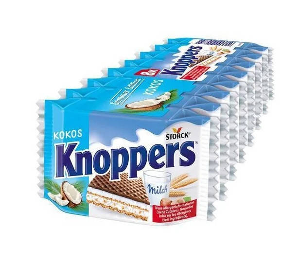 Вафли Молочно-Кокосово-Ореховые Кноперс Сторк Knoppers Storck Sommer Edition Kokos Milk 8*25 г Германия
Вафли Молочно-Кокосово-Ореховые Кноперс Сторк Knoppers Storck Sommer Edition Kokos Milk 8*25 г Германия