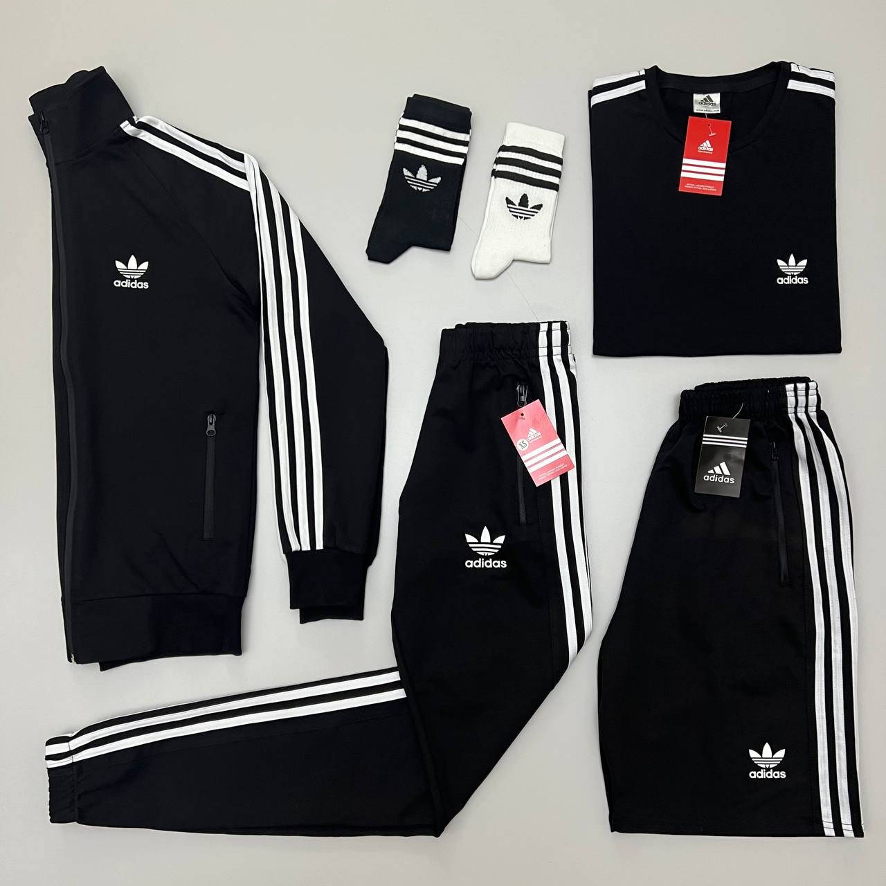 Мужской спортивный костюм Adidas комплектом футболка+шорты+носки весна-лето-осень 6в1 Турция. Живое фото, Черный
Мужской спортивный костюм Adidas комплектом футболка+шорты+носки весна-лето-осень 6в1 Турция. Живое фото, Черный