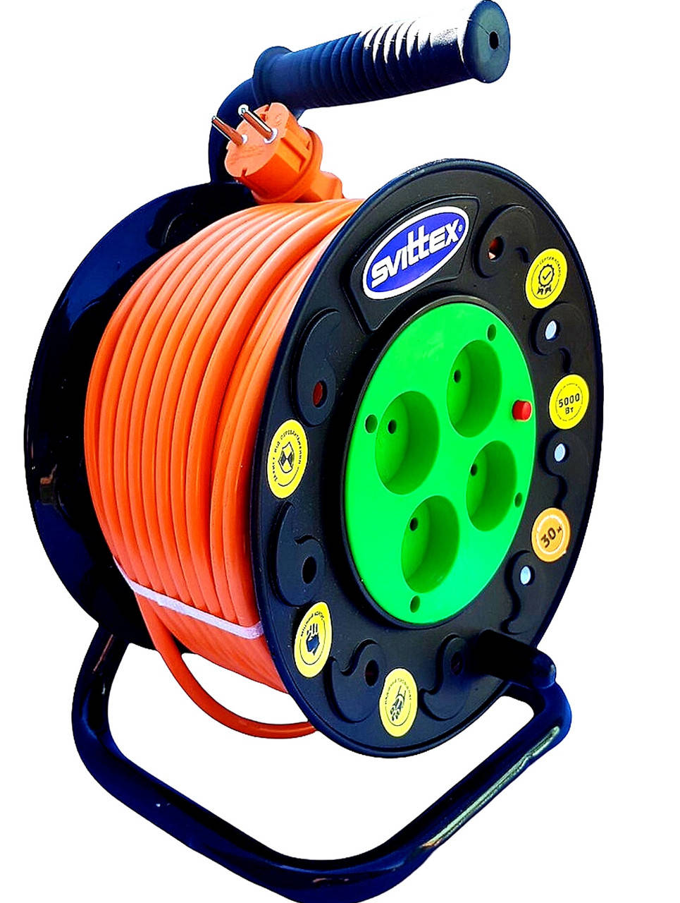 Удлинитель на катушке 30м 2х2,5 мм² ПВС 4 розетки SVITTEX с термозащитой
Удлинитель на катушке 30м 2х2,5 мм² ПВС 4 розетки SVITTEX с термозащитой