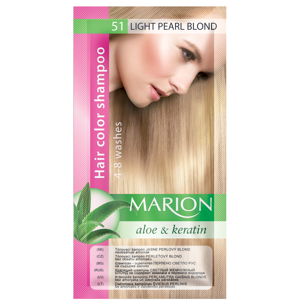 Оттеночный шампунь Marion Color № 51 Светлый перламутровый блонд 40мл (4118001) 
Оттеночный шампунь Marion Color № 51 Светлый перламутровый блонд 40мл (4118001)