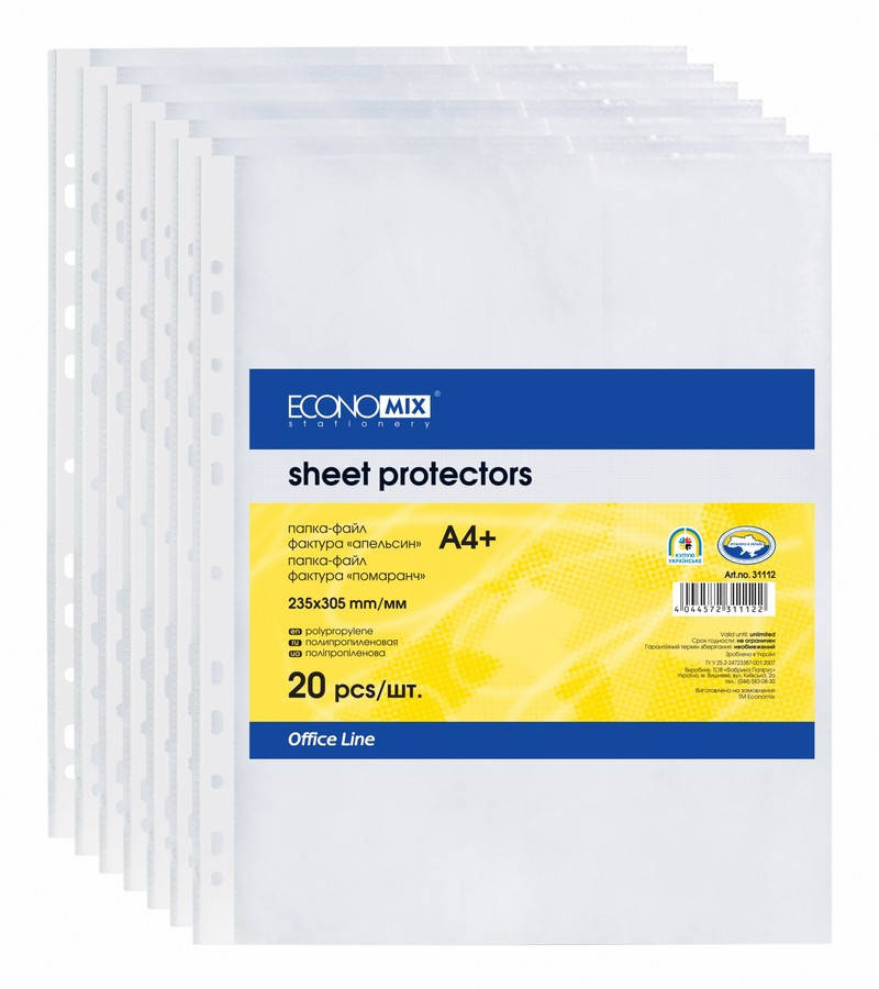 Файлы Economix А4+, фактура апельсин, 30 мкм 20шт
Файлы Economix А4+, фактура апельсин, 30 мкм 20шт