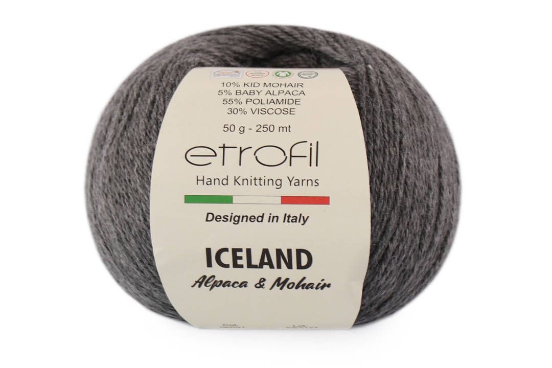 Etrofil Iceland Kid Mohair, Серый меланж №6091 
Etrofil Iceland Kid Mohair, Серый меланж №6091