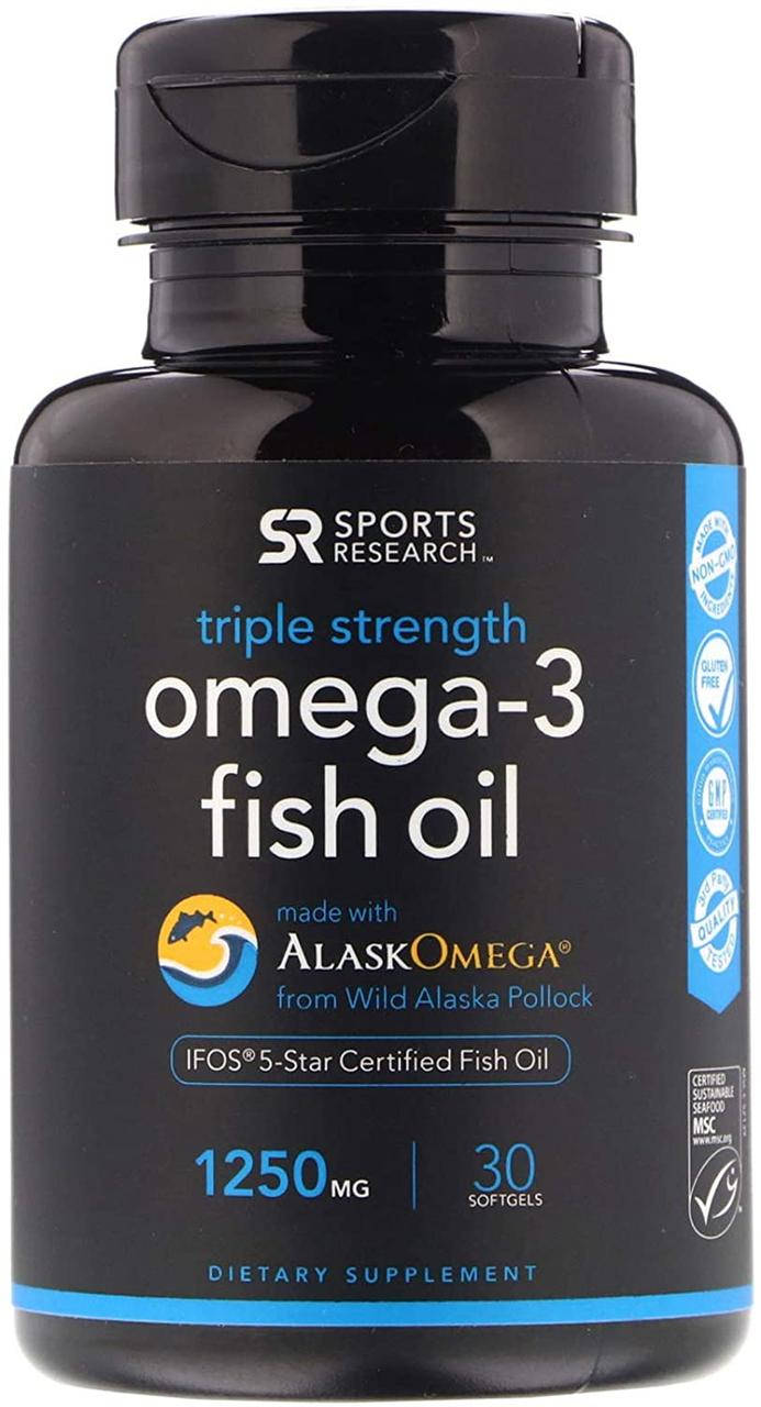 Омега 3 рыбий жир тройная сила Sports Research Omega-3 Fish Oil Triple Strength 30 гелевых капсул 1250mg
Омега 3 рыбий жир тройная сила Sports Research Omega-3 Fish Oil Triple Strength 30 гелевых капсул 1250mg