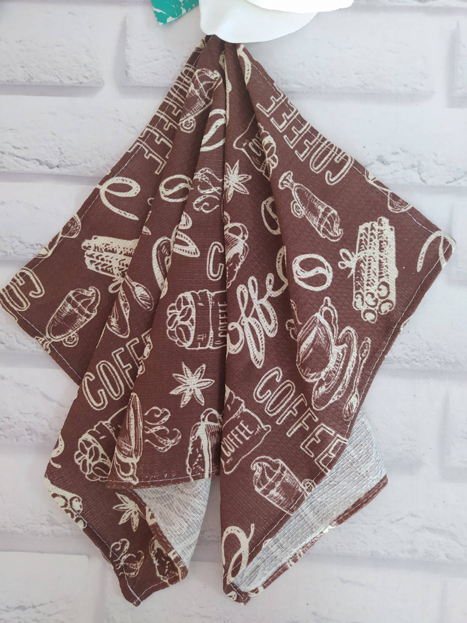 Полотенце для кухни р. 55х35 см вафельное 100% хлопок В 6024, Разные цвета