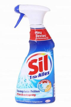 Пятновыводитель для всех типов пятен и для всех видов тканей Sil 1 für Alles Fleckenspray 500 мл
Пятновыводитель для всех типов пятен и для всех видов тканей Sil 1 für Alles Fleckenspray 500 мл