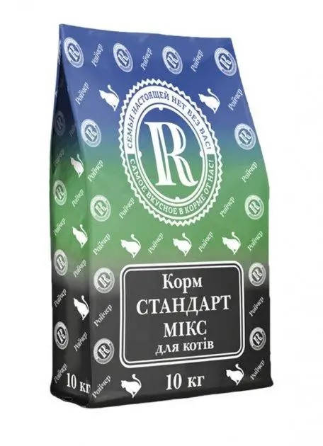 Roycher Ройчер Стандарт Микс, сухой корм для котов, курица / говядина / рыба, 10 кг
Roycher Ройчер Стандарт Микс, сухой корм для котов, курица / говядина / рыба, 10 кг