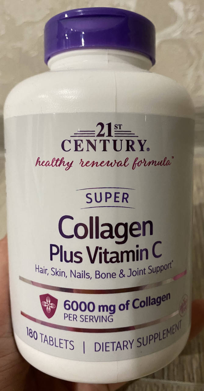 Super Collagen 6000 mg Plus Vitamin C - 180 таблеток - 21st Century (Супер коллаген с витамином C 21 Сенчури)
Super Collagen 6000 mg Plus Vitamin C - 180 таблеток - 21st Century (Супер коллаген с витамином C 21 Сенчури)