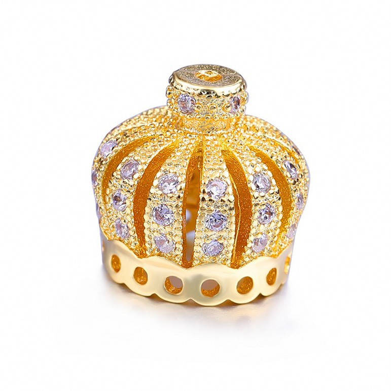 Концевик "Корона", шапочка для сережек с фианитами, Gold, 1 шт
Концевик "Корона", шапочка для сережек с фианитами, Gold, 1 шт