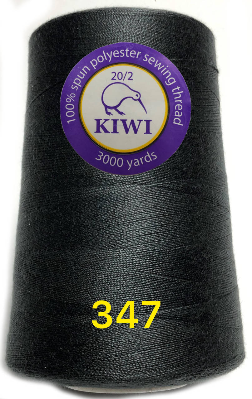 Нить 20/2 армированная Графит 347тон повышенной прочности 3000ярдов Kiwi